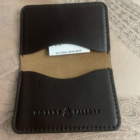 Robert Talbott Brown Leather Card Holder - Picture 4 of 5
